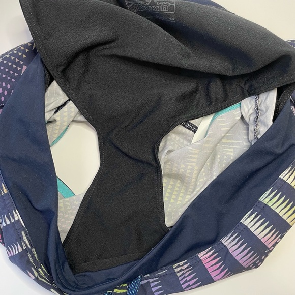 Patagonia Active Shorts Women's S Navy Blue Geometric Drawstring Swim - Picture 7 of 8